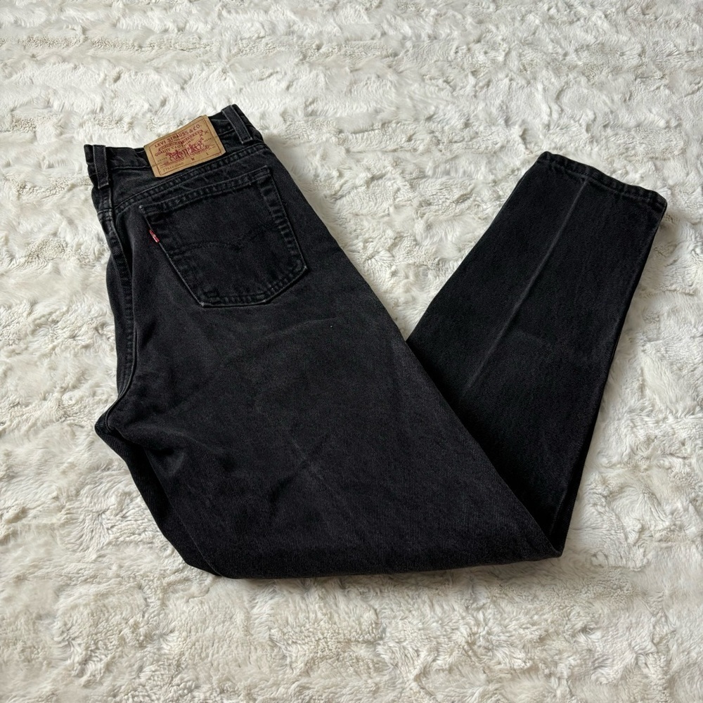 Levi's Vintage Women's Size 11 M Black Wash High Waist Tapered Jeans Made in USA